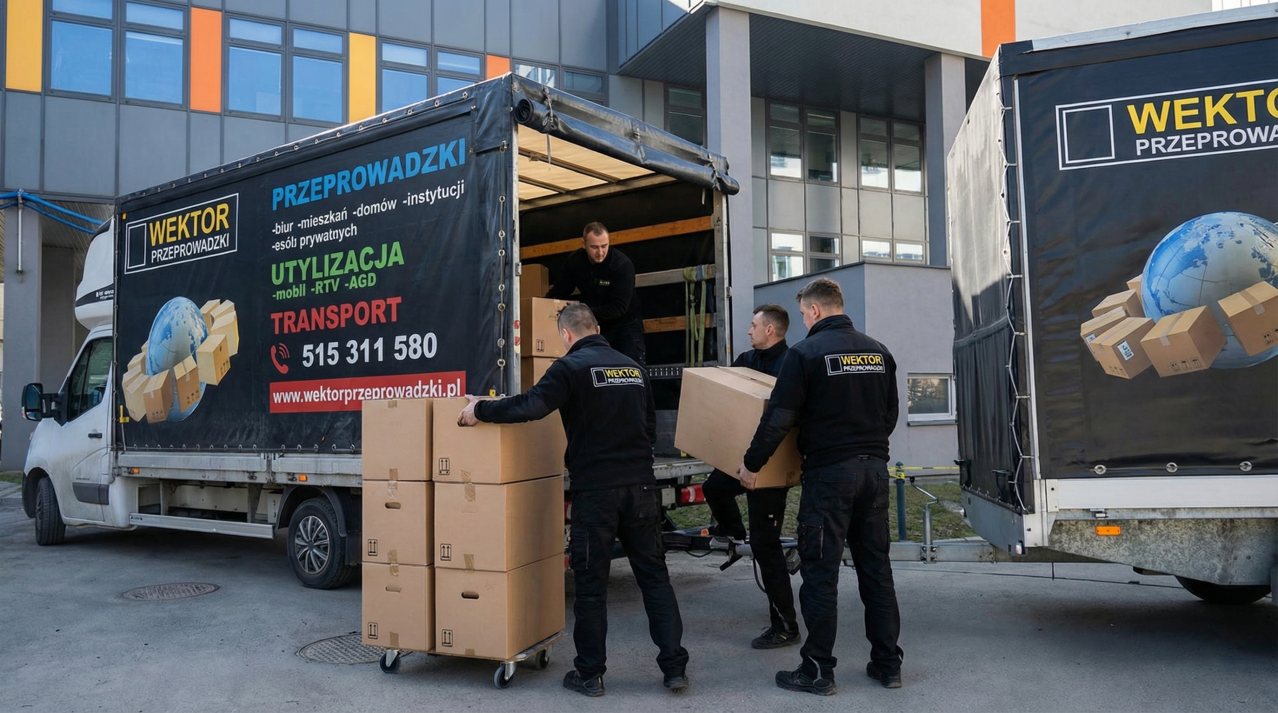 Ekipa Wektor Przeprowadzki podczas pracy